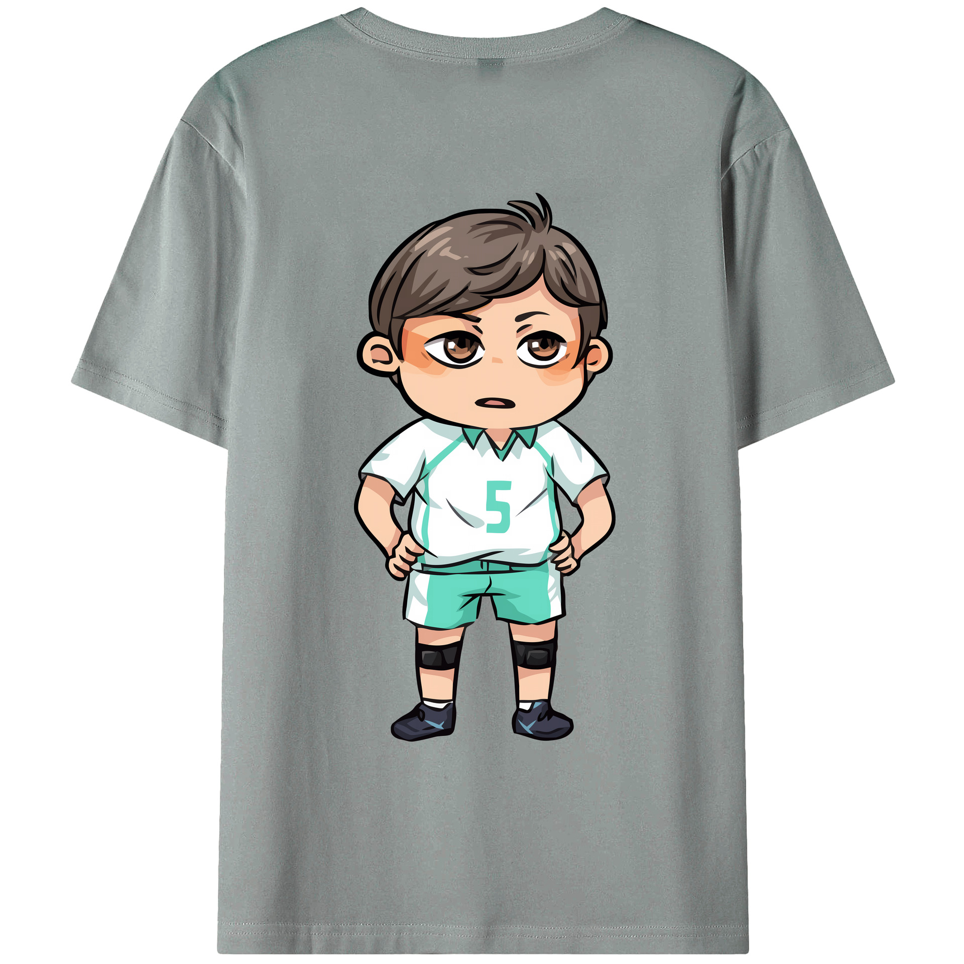 （画像用） ハイキュー!! Haikyu!! 綿100％ メンズ半袖Tシャツ（バックプリント） 通気性
